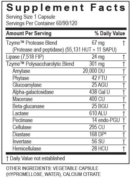 TRANSFORMATION THE GENESIS OF GOOD HEALTH Enzyme - Digest Wellness Supplement Capsules, Supports Digestive & Immune System Health, Aids Digestion of Lipids to Enhance Performance of Pancreas and Liver
