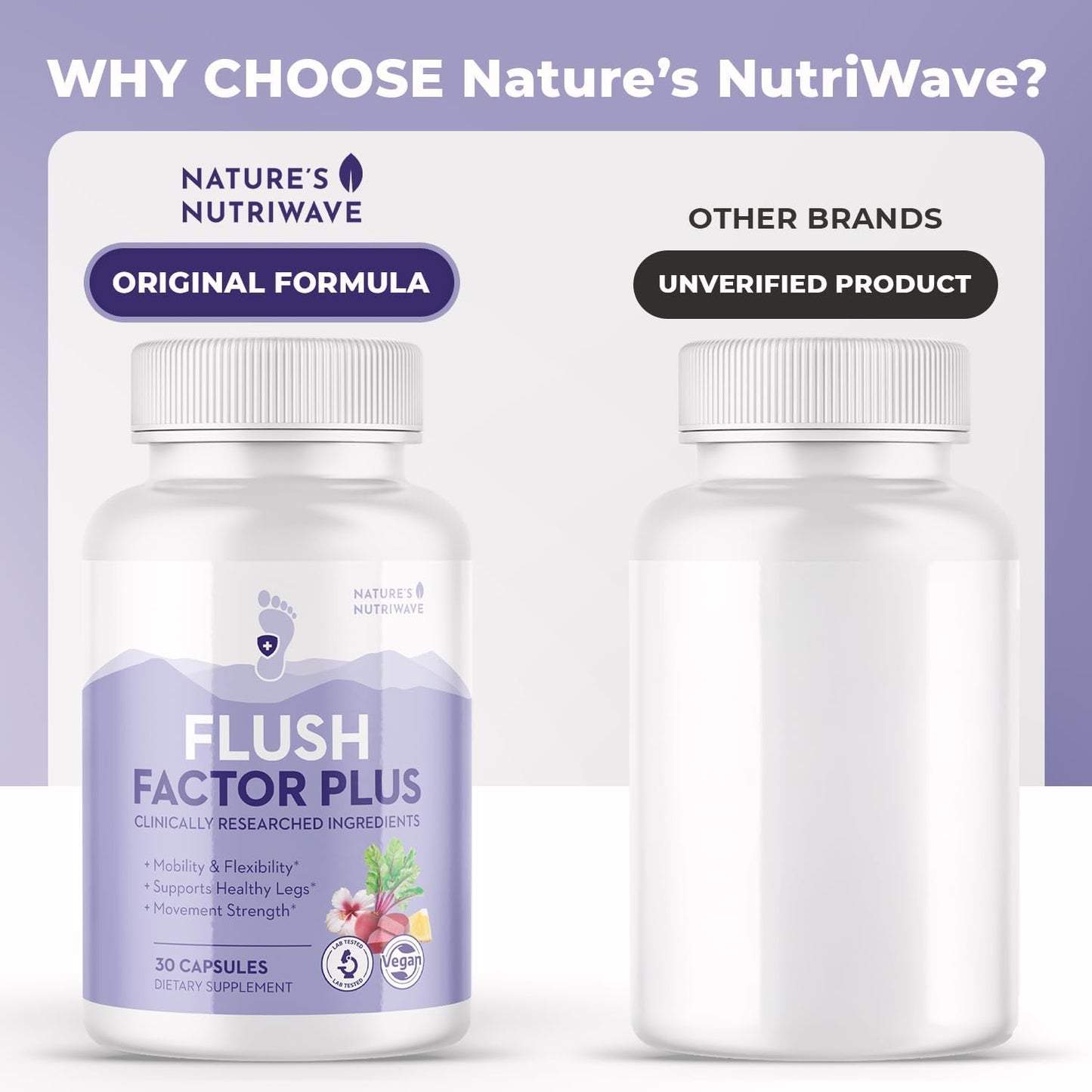 Flush Factor Plus – Original Formula – 30 Ct, 1 Month Supply | Original-formula capsules, plant-based | No Stimulants, Made in USA | Easy-to-swallow daily capsule