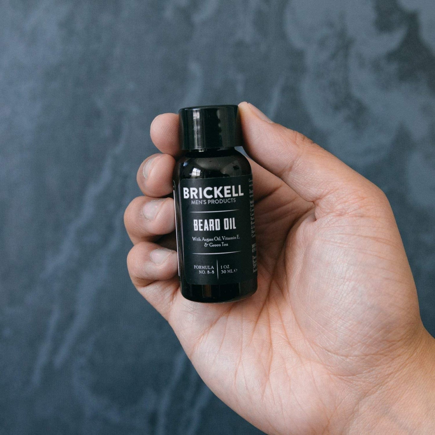 Brickell Men's Beard Oil for Men, Argan and Jojoba Oil to Strengthen and Soften Hair, With Vitamin E, 1 Ounce, Scented