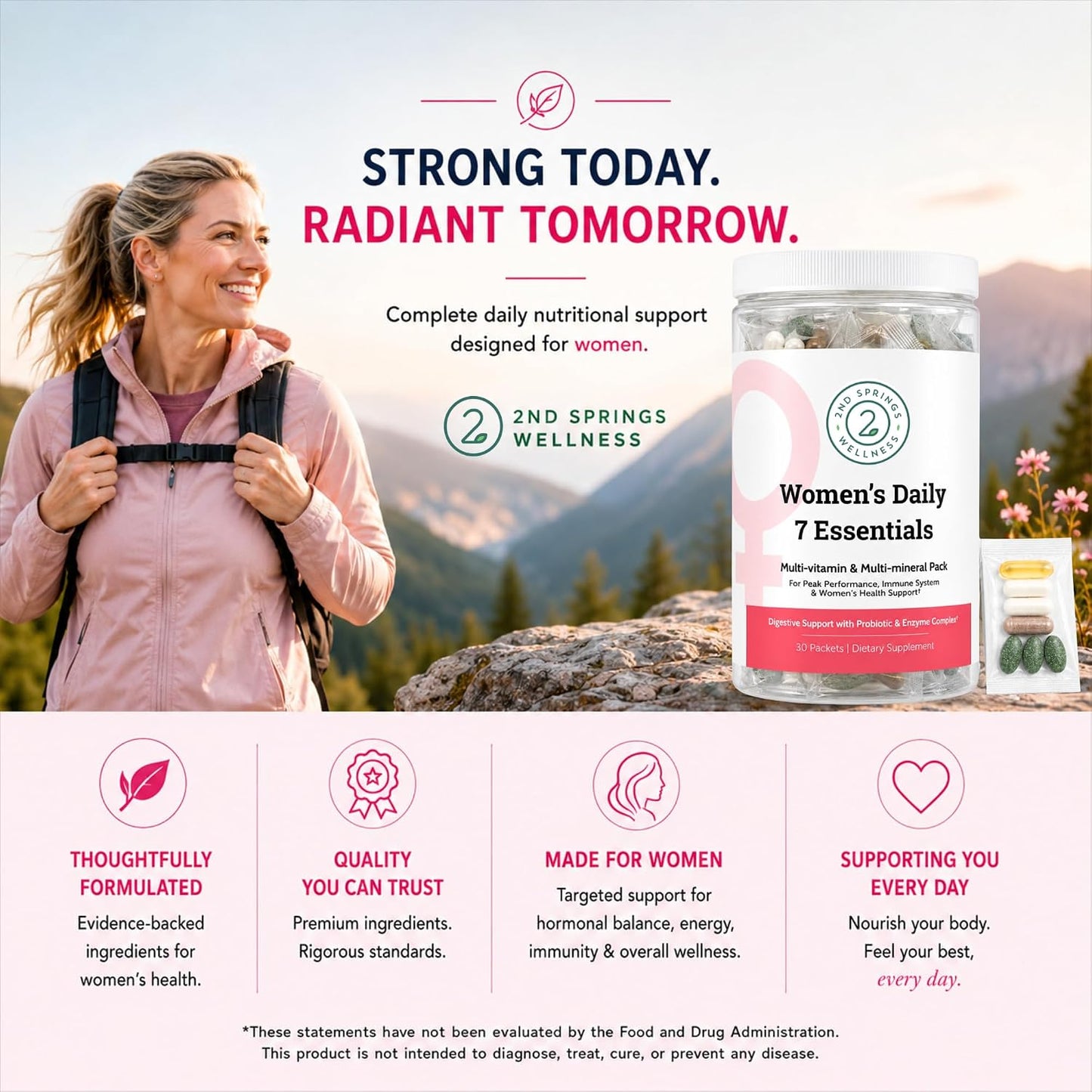 Men's & Women's Daily 7 Essentials Bundle - Complete Multivitamin Packs for Optimal Health and Vitality