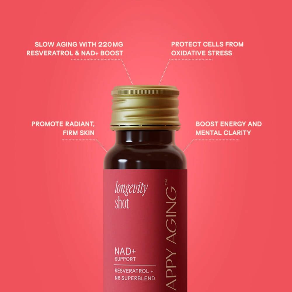 Happy Aging Longevity’s Essential Duo – Longevity Shot + Hydro Burn | Metabolic Health, Energy & Vitality | NAD+ Support + Hydrogen Tablets | 2 Units - PrimeBioHealth - canada supplements