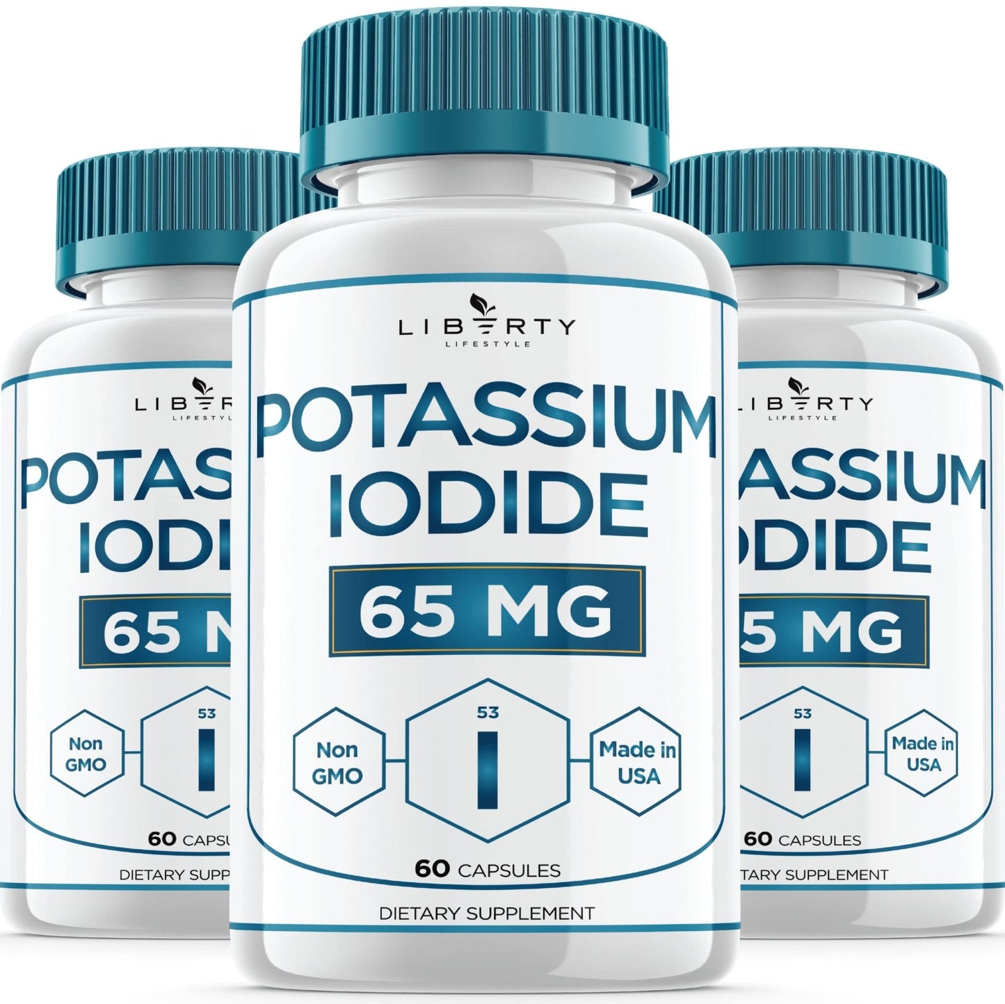 Liberty Lifestyle Potassium Iodide 120 Capsules -Thyroid Support YODO Naciente Iodine - KI Pills - Made in the USA - PrimeBioHealth - canada supplements