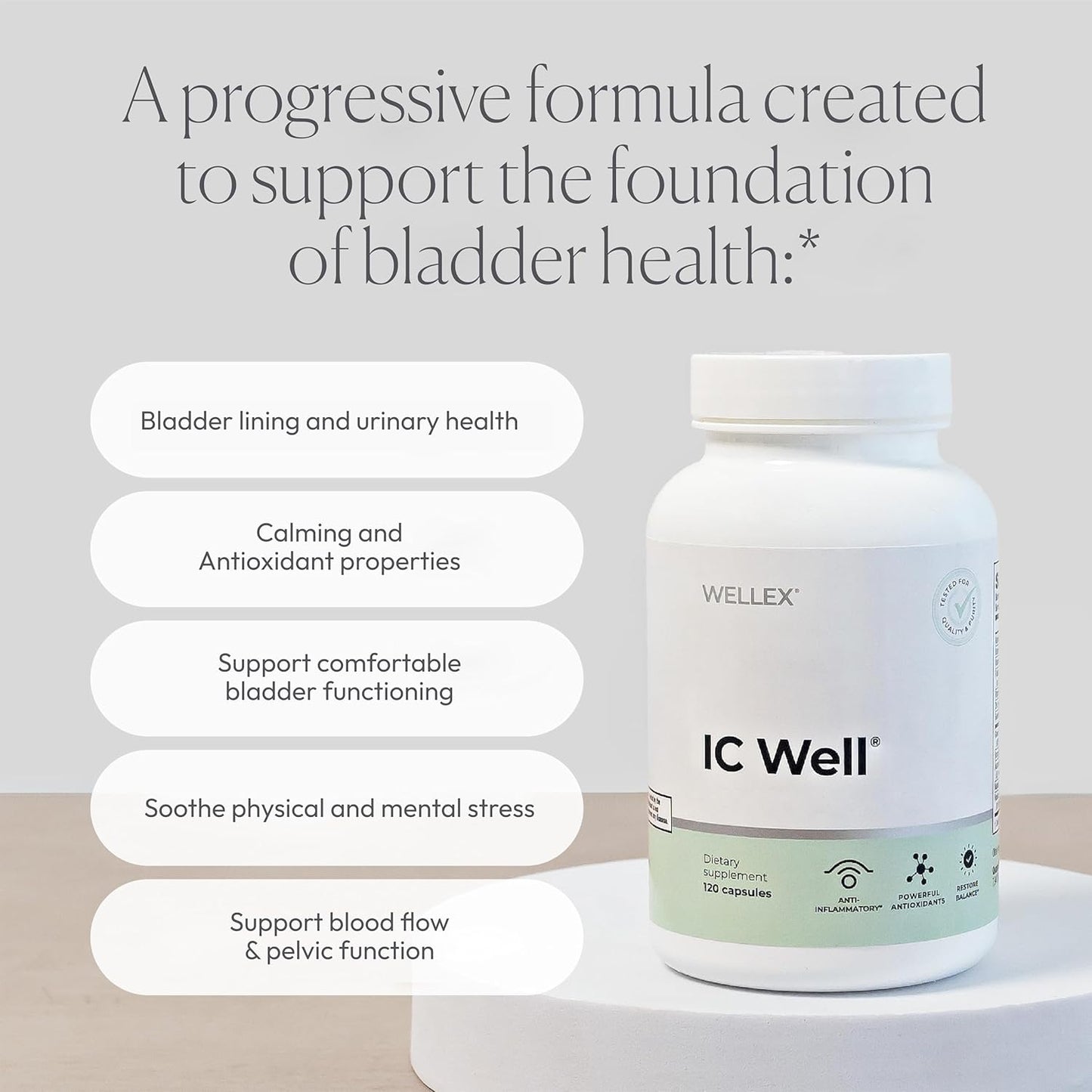 Papillex IC Well | Bladder Comfort & Urinary Wellness Support Supplement | NAG, Chondroitin & Quercetin for Urinary Comfort, Frequency & Sleep Support | 30-Day Formula - PrimeBioHealth - canada supplements