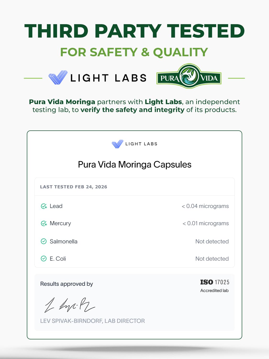 PURA VIDA MORINGA Organic Moringa Capsules, Pure Moringa Leaf Powder Single Origin for Energy, Metabolism & Immune Support - PrimeBioHealth - canada supplements