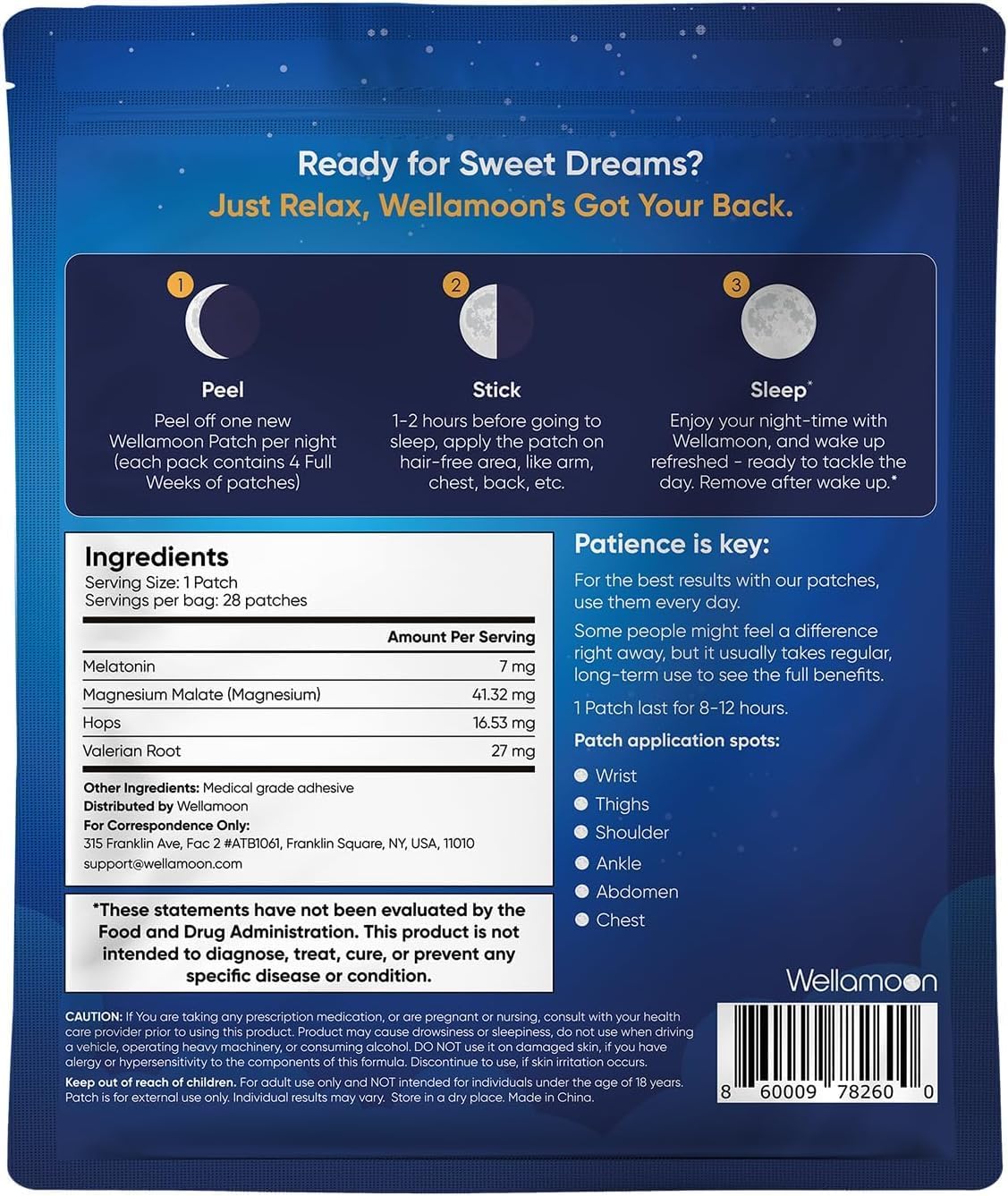 Wellamoon Sleep & Nasal Strip Bundle — Night-time Patch + Nasal Breathing Strips for Better Rest & Comfort - PrimeBioHealth - canada supplements