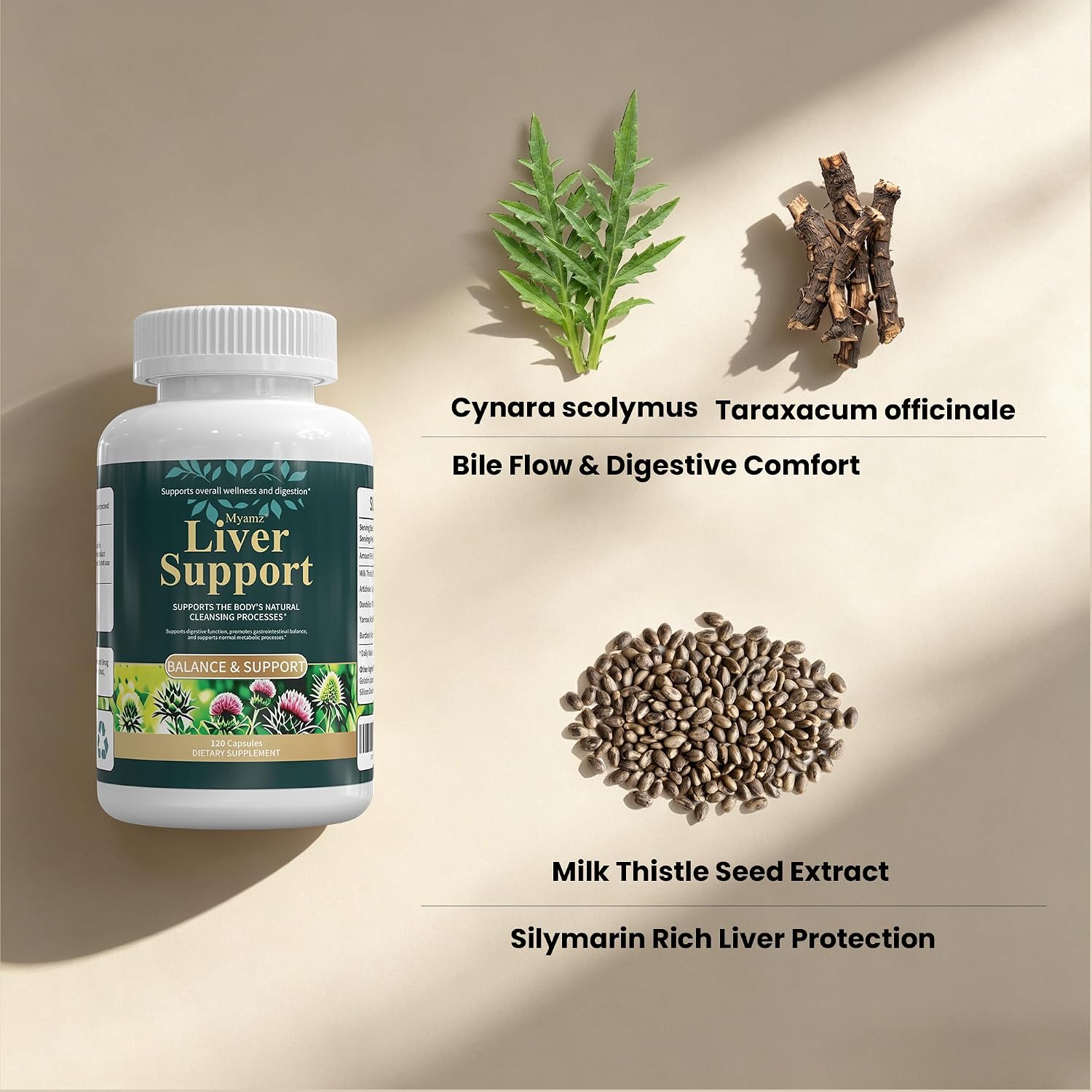 120 Capsules Milk Thistle Liver Cleanse Detox & Repair Supplement -Formulated Happy Liver Support - Liquid Herbal Supplements for Liver Health-Made in USA - PrimeBioHealth - canada supplements