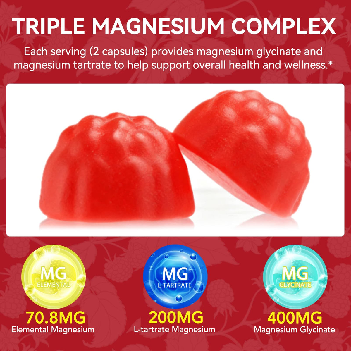 120 Count Magnesium Glycinate Gummies 600mg for Adults, Supports Relaxation, Magnesium Glycinate Chewable, - PrimeBioHealth - canada supplements