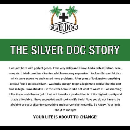 32 oz Total, Silver Doc Silver Hydrosol Mineral Supplement, Natural Alternative and Immune Support, Positively Charged 99% Bio-Available Colloidal Molecules Seek Out Unwanted Visitors - PrimeBioHealth - canada supplements