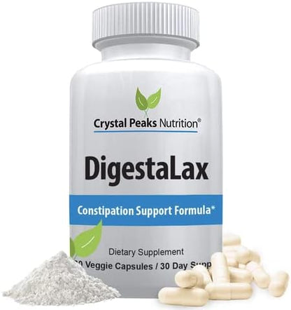 DigestaLax Increase Nutrition & Constipation Support - Helps Improve Easy Digestion & Natural Colon Absorption + Gas, Bloating, and Cramping Relief, Calcium Blend for Gut Health, 60 Veggie Capsules