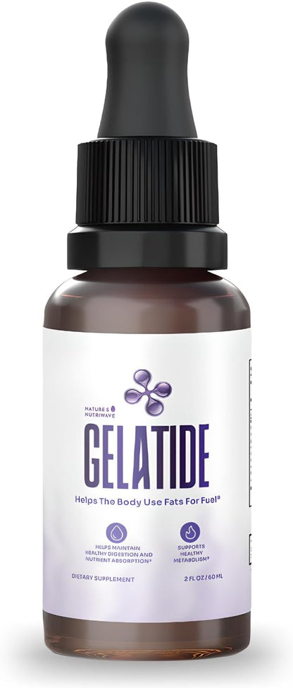 Gelatide Drops – Maca, Grape Seed & Chromium – 2 fl oz, 1 Month Supply | Also includes herbal blend with Maca, Grape Seed Extract & Chromium | Non-GMO, Stimulant-Free, Made in USA
