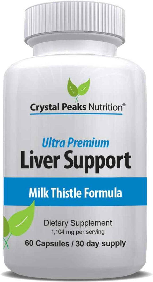 Liver Support Formula - 22 Herbs Support Supplement: Milk Thistle Extract, Silymarin, N-Acetyl Cysteine, Beetroot, Artichoke, Dandelion, Chicory. 60 Capsules 30 Day Supply