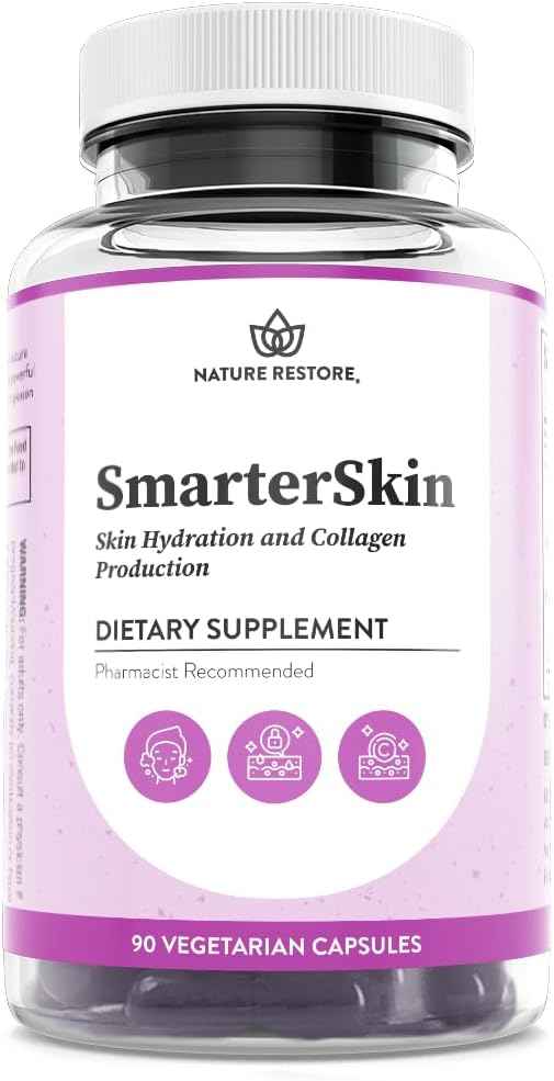 SmarterSkin. Polypodium Leucotomos & Verbascoside Skin Defense Supplement. Advanced Internal Cellular Antioxidant for Sun-Exposed Skin. Anti-Photoaging & Collagen Support, Vegan Capsules