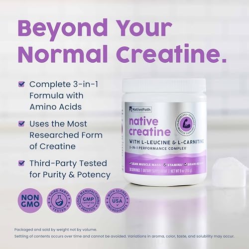 NativePath Complete Protein Vanilla and Creatine Complex Bundle with Shaker Cup