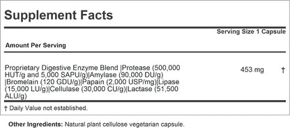 Andrew Lessman ProCaps Digest Assure Vegetarian Digestive Enzymes 60 Capsules