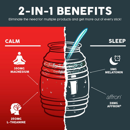 Salud 2-Pack | 2-in-1 Calm + Sleep (Punch) & Energy + Focus (Strawberry Watermelon) – 15 Servings Each, Drink Mix, Dairy & Soy Free, Non-GMO, Gluten Free, Vegan, Low Calorie, 1g of Sugar