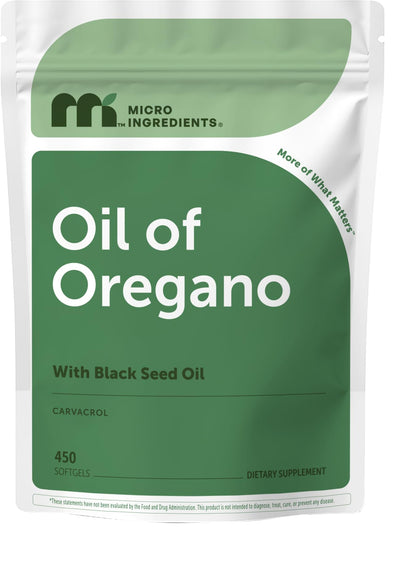Micro Ingredients Oil of Oregano with Black Seed Oil, 300 Softgels | Naturally Occurring Carvacrol & Thymoquinone. 2-in-1 Oregano Oil Supplement. Non-GMO, Gluten Free, 3rd Party Tested.