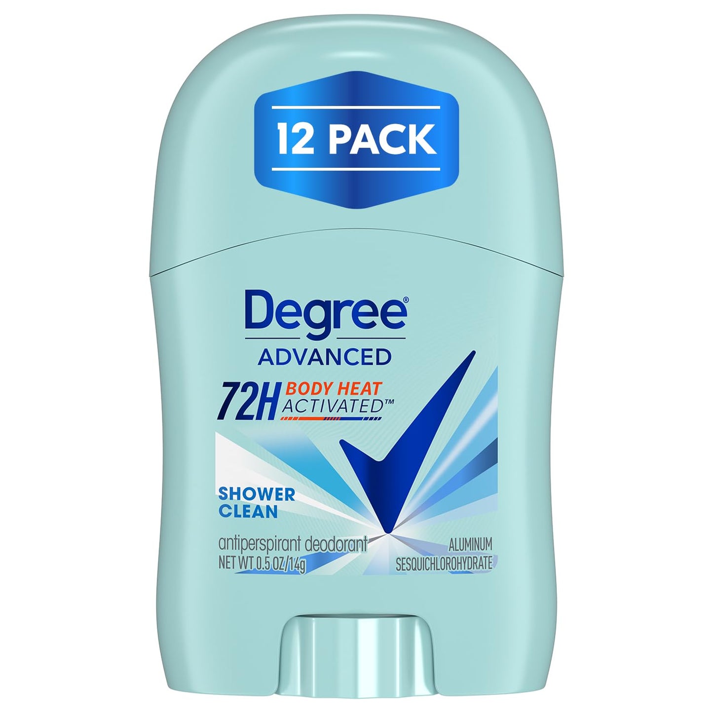 Degree Advanced Travel Deodorant Bulk Variety 24-Pack, 0.5 Oz Ea | 72H Body Heat Activated Mini Antiperspirant Deodorant Bundle | 12 Cool Rush for Men + 12 Shower Clean for Women