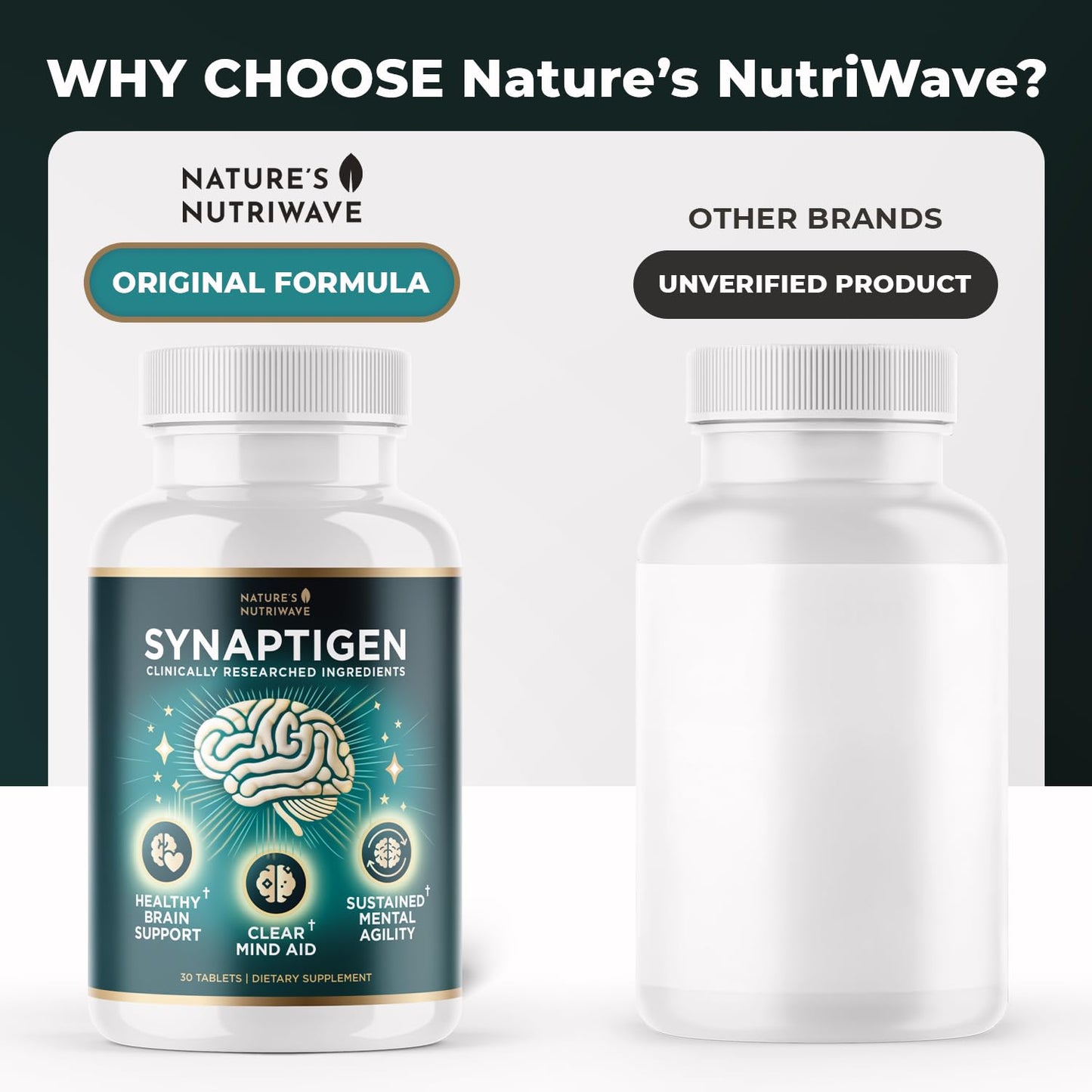 Synaptigen – Inulin & Probiotics 3.5B CFU Tabs – 30 Ct, 1 Month Supply | Inulin powder & probiotics 3.5 billion CFU | Non-GMO, Made in USA | Easy-to-swallow daily tablet