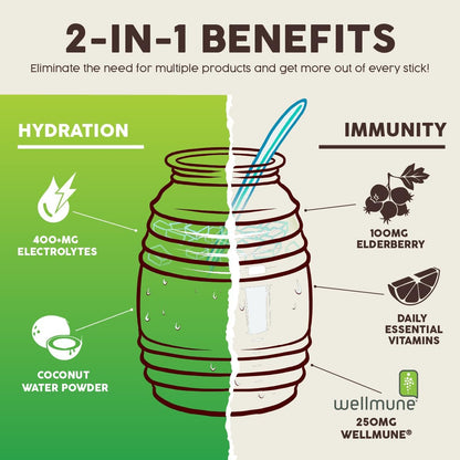 Salud 2-Pack |2-in-1 Energy + Focus (Strawberry Watermelon) & Hydration + Immunity (Cucumber Lime) – 15 Servings Each, Agua Fresca Drink Mix, Non-GMO, Gluten Free, Vegan, Low Calorie, 1g of Sugar