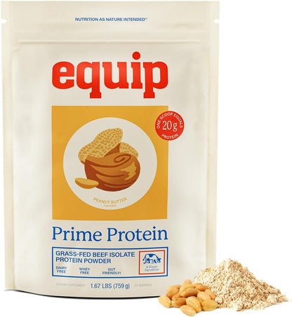 Equip Foods Prime Protein Powder Peanut Butter & Prime Protein Powder Salted Caramel
