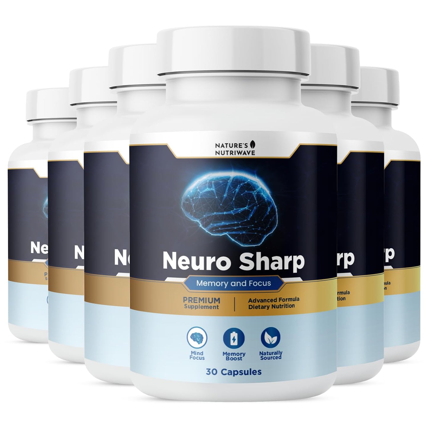 Neuro Sharp – Bacopa, Ginkgo Biloba & Huperzine-A – 30 Ct, 1 Month Supply | Bacopa Monnieri, Ginkgo Biloba & Huperzine-A | Non-GMO, Made in USA | Easy-to-swallow daily capsule