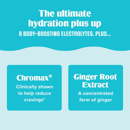 Ultima Replenisher Crave Killer Supplement, Tropical Fusion, 14 Stickpacks | Daily Zero Sugar Electrolyte Powder Hydration Packets with 6 Key Electrolytes & Chromax to Help Curb Cravings - Keto Friendly