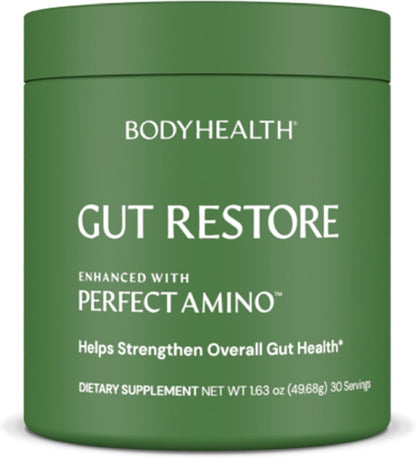 BodyHealth Gut Restore with PerfectAmino, ImmunoLin, and Humic Acid - Gut Health Supplement for Digestive and Immune Support - Unflavored - 30 Servings