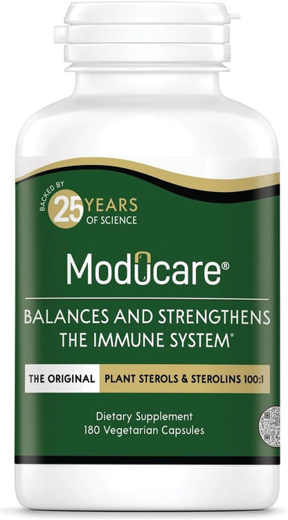 Moducare Immune Support - Plant Sterols & Sterolins for Immune System Modulation - Optimal Health Support* - Non-GMO, Gluten-Free & Dairy-Free - 180 Vegetarian Capsules (180 Servings)
