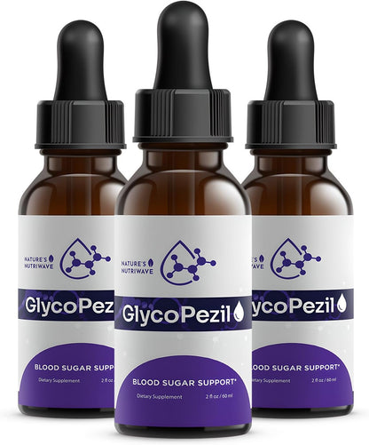 GlycoPezil Drops – Chromium, Maca & Ginseng – 2 fl oz, 3 Month Supply | Chromium, Maca Root, Ginseng & plant extracts | Non-GMO, GMP-Certified, Made in USA | Dropper, daily drops