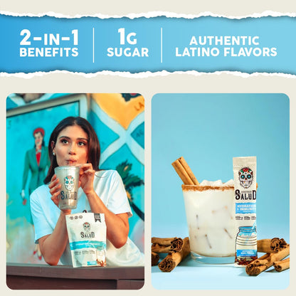 Salud 2-in-1 Hydration + Immunity Drink Mix, Cucumber Lime | Electrolytes Powder, Agua Fresca, Elderberry, Dairy & Soy Free, Non-GMO, Gluten Free, Vegan, 1g Sugar (15 Servings)
