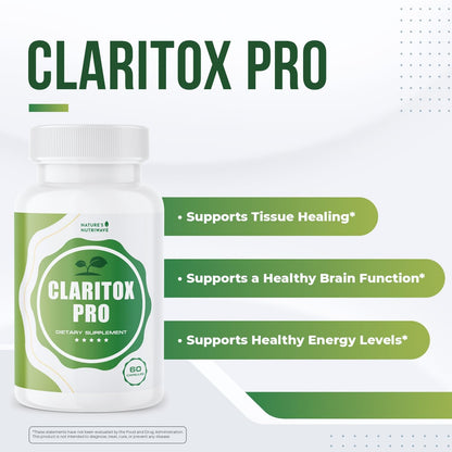 Claritox – Zinc, Chromium, ALA & Green Tea – 60 Ct, 1 Month Supply | Also includes Resveratrol & botanicals with Zinc, Chromium, ALA & Green Tea | Non-GMO, Stimulant-Free
