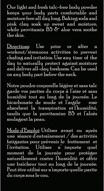 Brickell Men's Products Stay Fresh Body Powder for Men, Talc-Free, Absorbs Sweat, Keeps Skin Dry, with Aloe, Pro-Vitamin B5, and Corn Starch, 5 oz, Scented