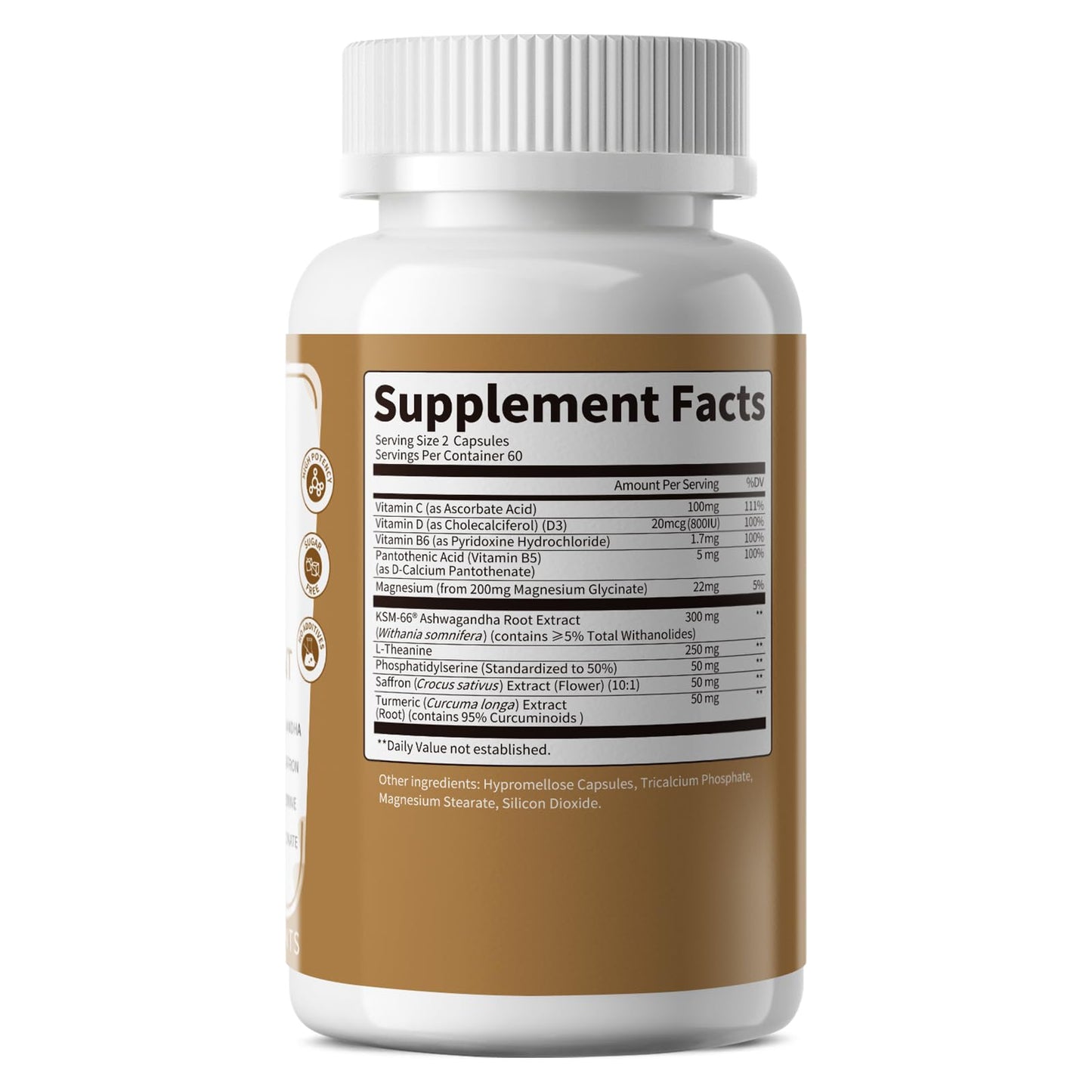 Lukaree Cortisol Supplements for Women and Men, with KSM-66® Ashwagandha | 10-IN-1 Cortisol Reducer with L-Theanine, Magnesium, Saffron & Phosphatidylserine, GMP Quality, 120 Capsules, 60-Day Supply