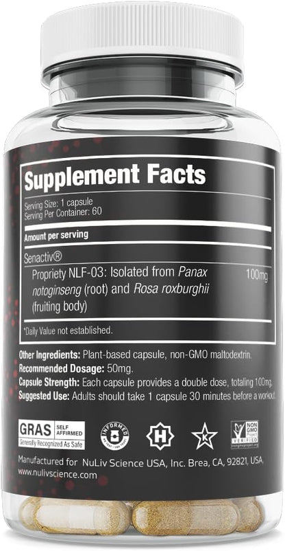 Senactiv, Senolytic Nutraceutical for Advanced Cellular Rejuvenation & Endurance Supplement. Clears Senescent Zombie Cells for Elite Workout Recovery, Stamina & Longevity, 60 Capsules