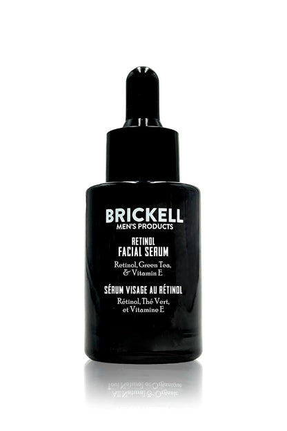 Brickell Men's Retinol Skin Care Serum Treatment For Firming Face Lines & Eye Wrinkles, Deep Hydrating Facial Serum For Anti-Aging, With Retinol, Aloe, and Vitamin E, Fragrance Free, 1 Ounce