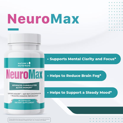 NeuroMax – Passion Flower & Marshmallow Root – 60 Ct, 2 Month Supply | Passion Flower, Marshmallow Root & California Poppy | Non-GMO, GMP Certified, Made in USA | Easy-to-take capsule
