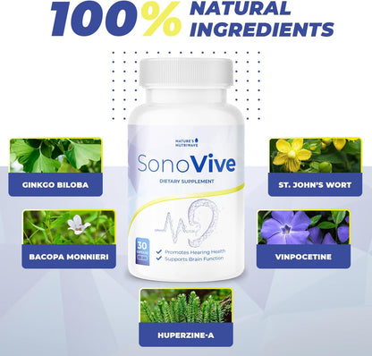 SonoVive – Original Formula Capsules – 30 Ct, 1 Month Supply | Original-formula capsules, plant-based | Easy-to-swallow daily capsule