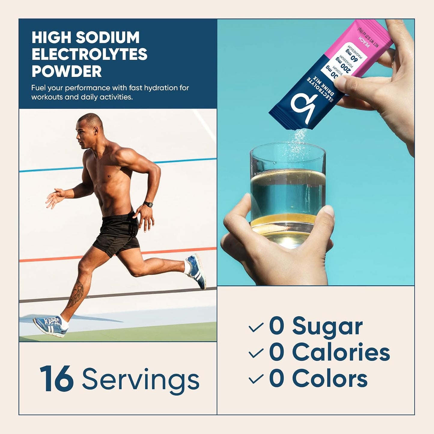 Venture Pal Electrolyte Powder Bundle – Sugar-Free Hydration Packets with High Sodium & Balanced Electrolytes, Zero Calories, 5 Vitamins, Keto, Vegan, Non-GMO – 32 Sticks Total