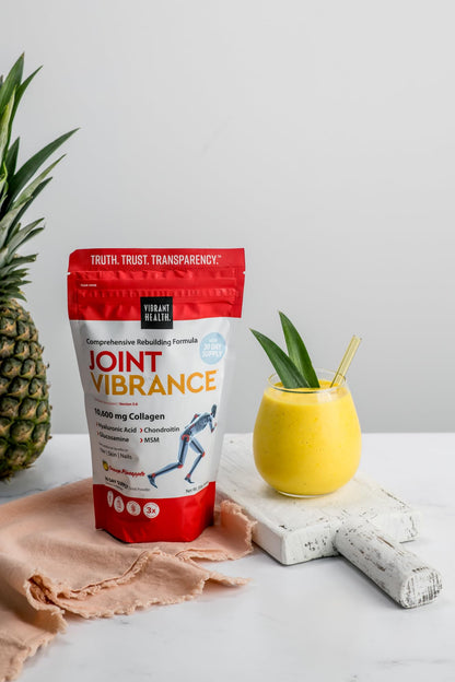 Vibrant Health, Joint Vibrance, Comprehensive Joint and Cartilage Support, Orange Pineapple, 21 Servings