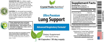 Lung Support - Sooth Lungs & Detox Supplement to Breath Easier Respiratory Support Supplement - Natural Relief - 60 Capsules, 30-Day Supply