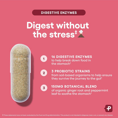 Physician's CHOICE Prebiotic-Probiotic + Digestive Multi-enzymes 60CT - Digestive Health Bundle