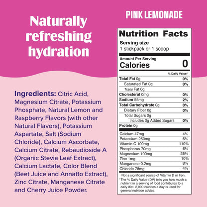 Ultima Replenisher Electrolyte Powder Drink Mix Bundle – Sugar Free – Lemonade and Pink Lemonade, 90 Servings– Hydration Powder - 6 Key Electrolytes and Trace Minerals – Keto Friendly, Non-GMO