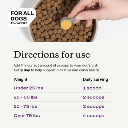 PetLab Co. Pumpkin Powder for Dogs, Supplement Powder | Fiber-rich prebiotic powder sprinkled onto food to support firm stools and a balanced gut