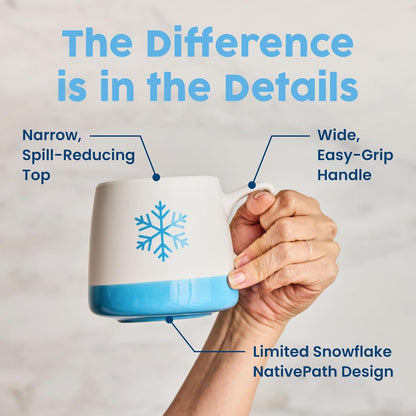 NativePath Ceramic Snowflake Mug - 14 oz