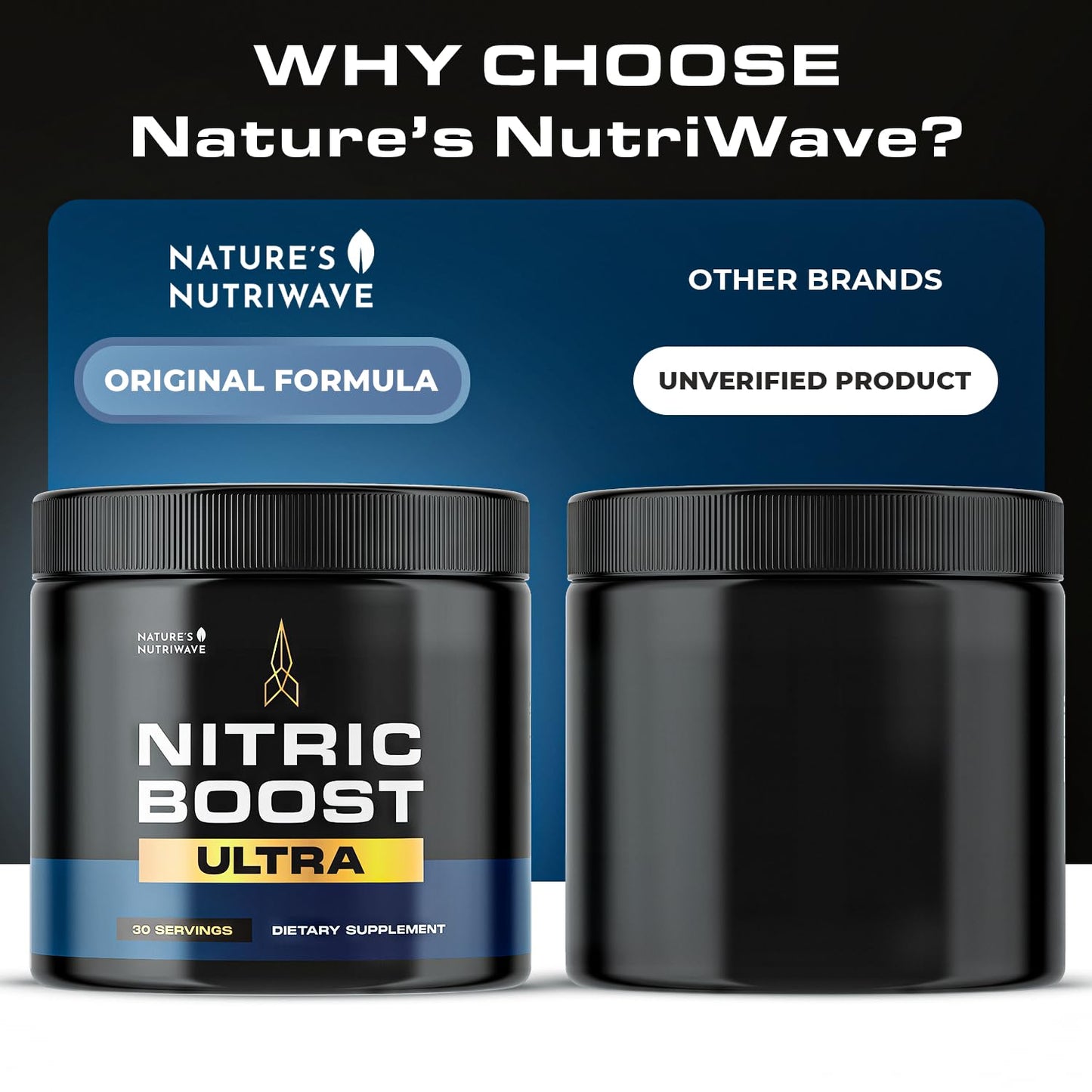 Nitric Boost Ultra Powder – GMP-Certified – 30 Servings, 3 Month Supply | Botanical powder, non-habit forming | Non-GMO, GMP-Certified, Made in USA | Mixes into water, daily scoop
