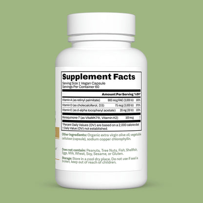 Dr. Murray's Vitamin K2-D3-A-E Liquid Vegan Capsules - Synergistic Fat-Soluble Blend | Bone, Vascular & Immune Support | Third-Party Tested | Clean Formulation | No Artificial Additives | 30 Count