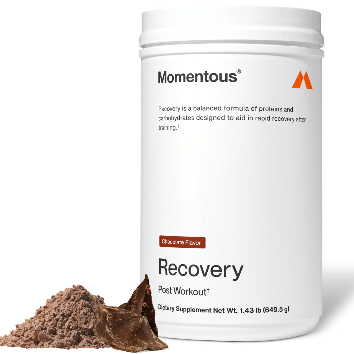 Momentous Recovery Grass-Fed Whey Protein Powder - 20 g Post-Workout Whey Isolate Protein - NSF Certified for Sport - Gluten-Free - 15 Servings - Chocolate - Package May Vary
