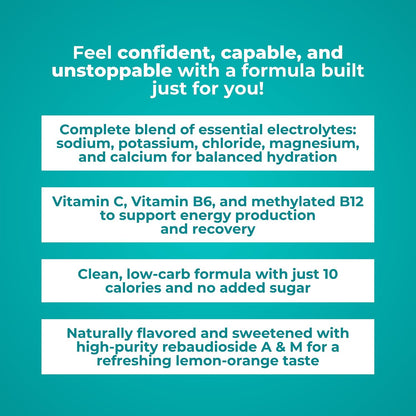 Reignite Wellness by JJ Virgin | ElectroReplenish Electrolyte Powder | Electrolyte Replacement & Hydration Powder for Energy Production | Naturally Flavored Lemon-Orange | 30 Servings
