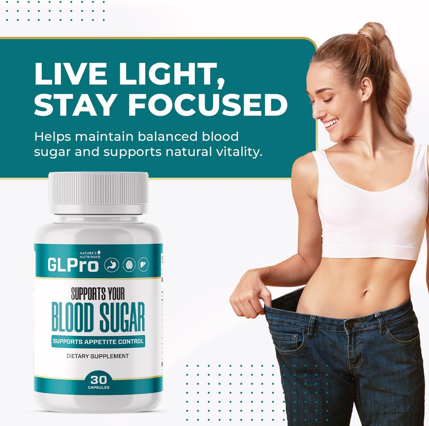 GLPro – Hawthorne, Garlic, Green Tea & Hibiscus – 30 Ct, 2 Month Supply | Hawthorne, Garlic, Green Tea & Hibiscus | Non-GMO, Gluten-Free, Dairy-Free, Vegetarian, Made in USA