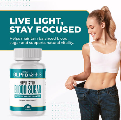GLPro – Hawthorne, Garlic, Green Tea & Hibiscus – 30 Ct, 2 Month Supply | Hawthorne, Garlic, Green Tea & Hibiscus | Non-GMO, Gluten-Free, Dairy-Free, Vegetarian, Made in USA